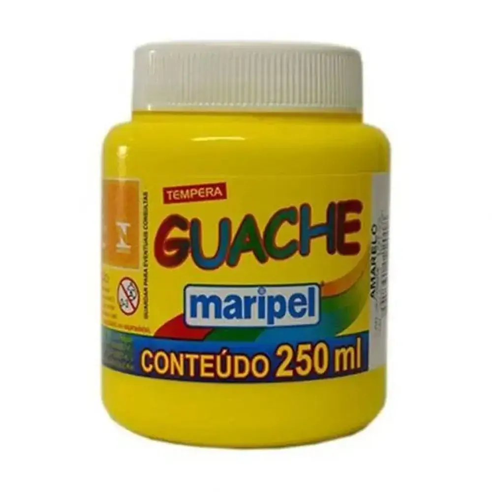 Tinta Guache Maripel Amarelo 1unidade