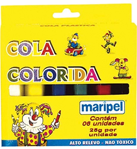 Cola Escolar Maripel Colorida C/6