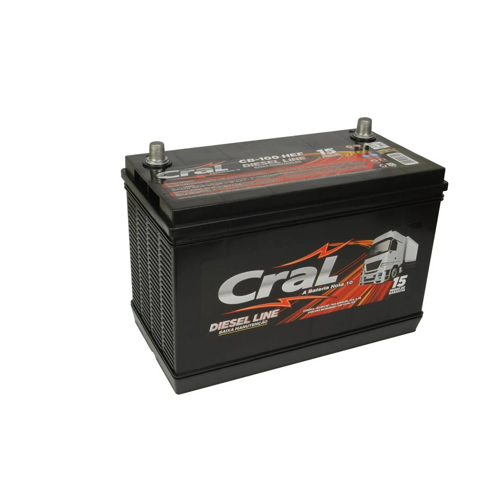 Bateria 100Ah Polo Lado Esquerdo - CRAL CB100HEF