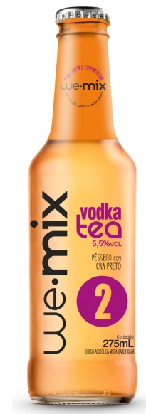 Vodka Miks Ice Pessego E Cha Preto