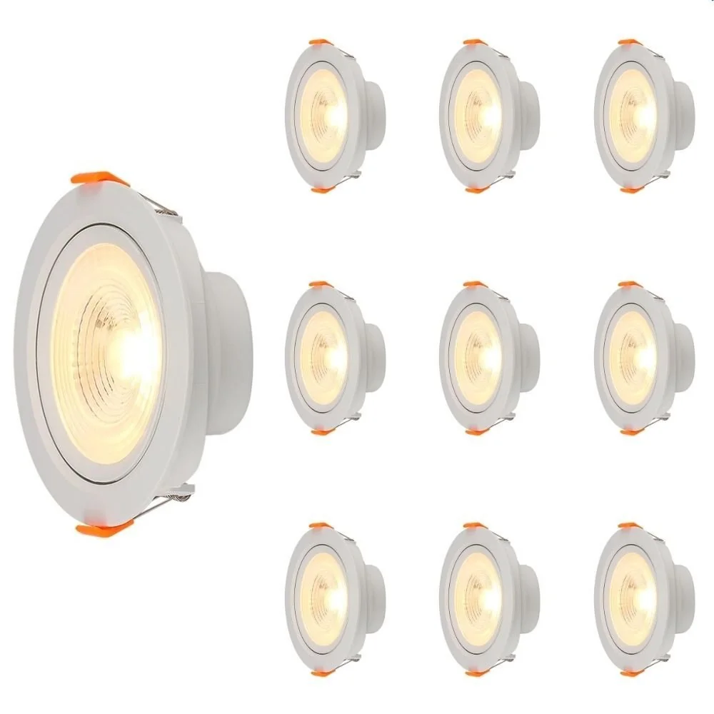 10 Spot De Led Blumenau Slim Redondo 6w Bivolt 4100k Luz Neutra