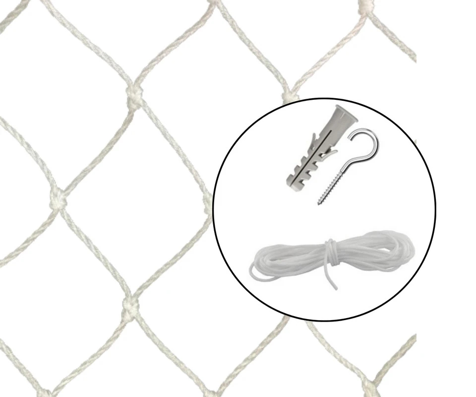 Kit Tela / Rede De Proteção 2,50x4,50m Na Cor Branca
