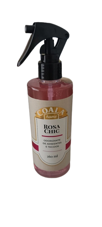 Odorizador De Ambiente E Tecido Rosa Chic Coala Home Frasco 260ml Borrifador