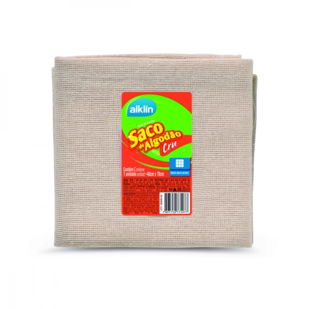 Saco De Algodao Alklin 40x78cm Cru