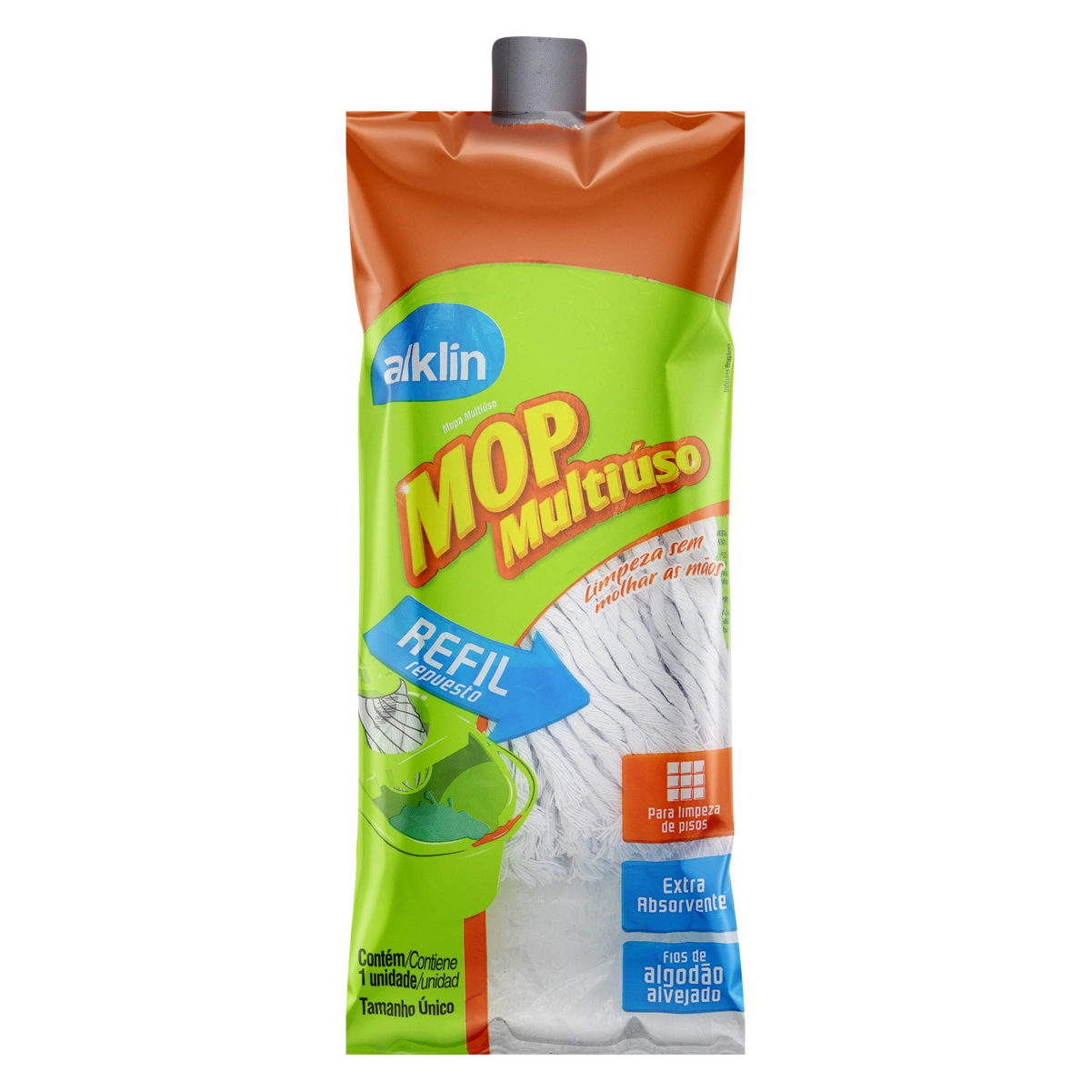 Mop Multiuso Algodão Alklin Refil