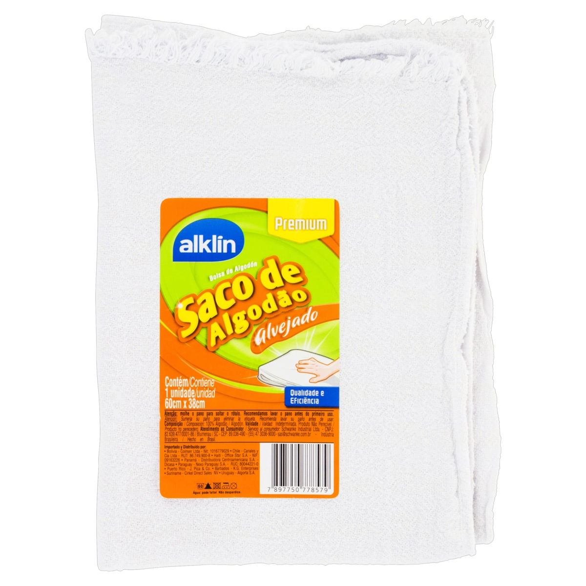 Saco de Algodão Alvejado Premium ALKLIN