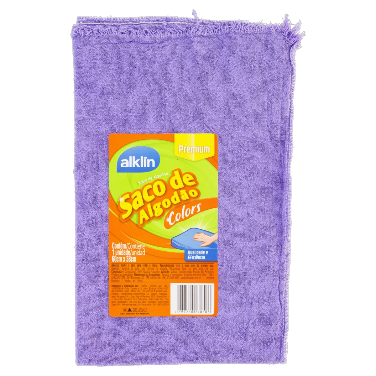 Saco Para Limpeza Alklin Colors 60cm X 38cm