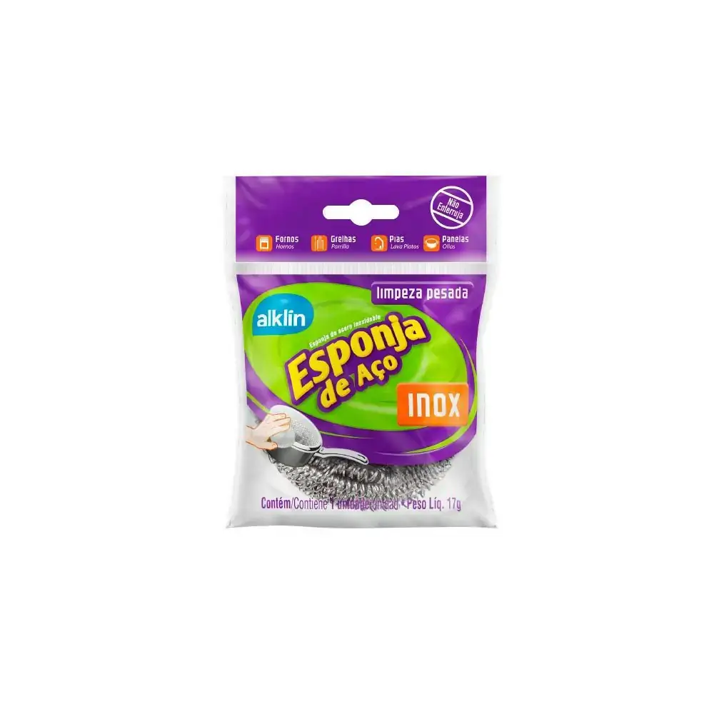 Esponja Alklin Anti Risco Prateada