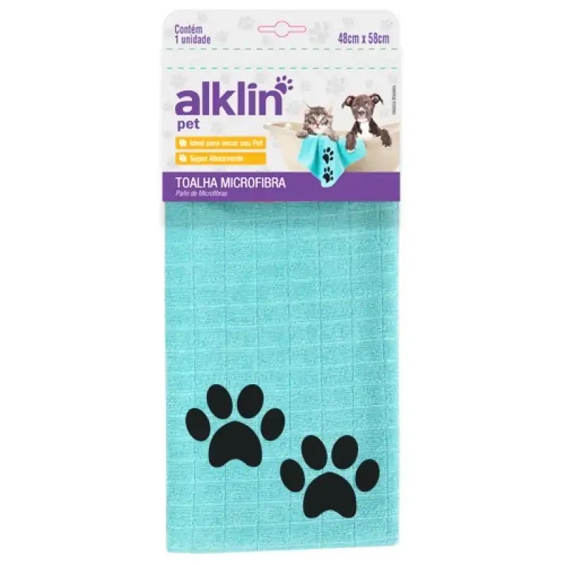 Toalha Pet Alklin Microfibras 48x58cm