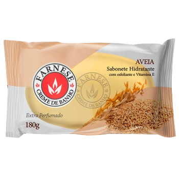 Sabonete Barra Hidratante Aveia E Esfoliante Farnese Flow Pack 180g