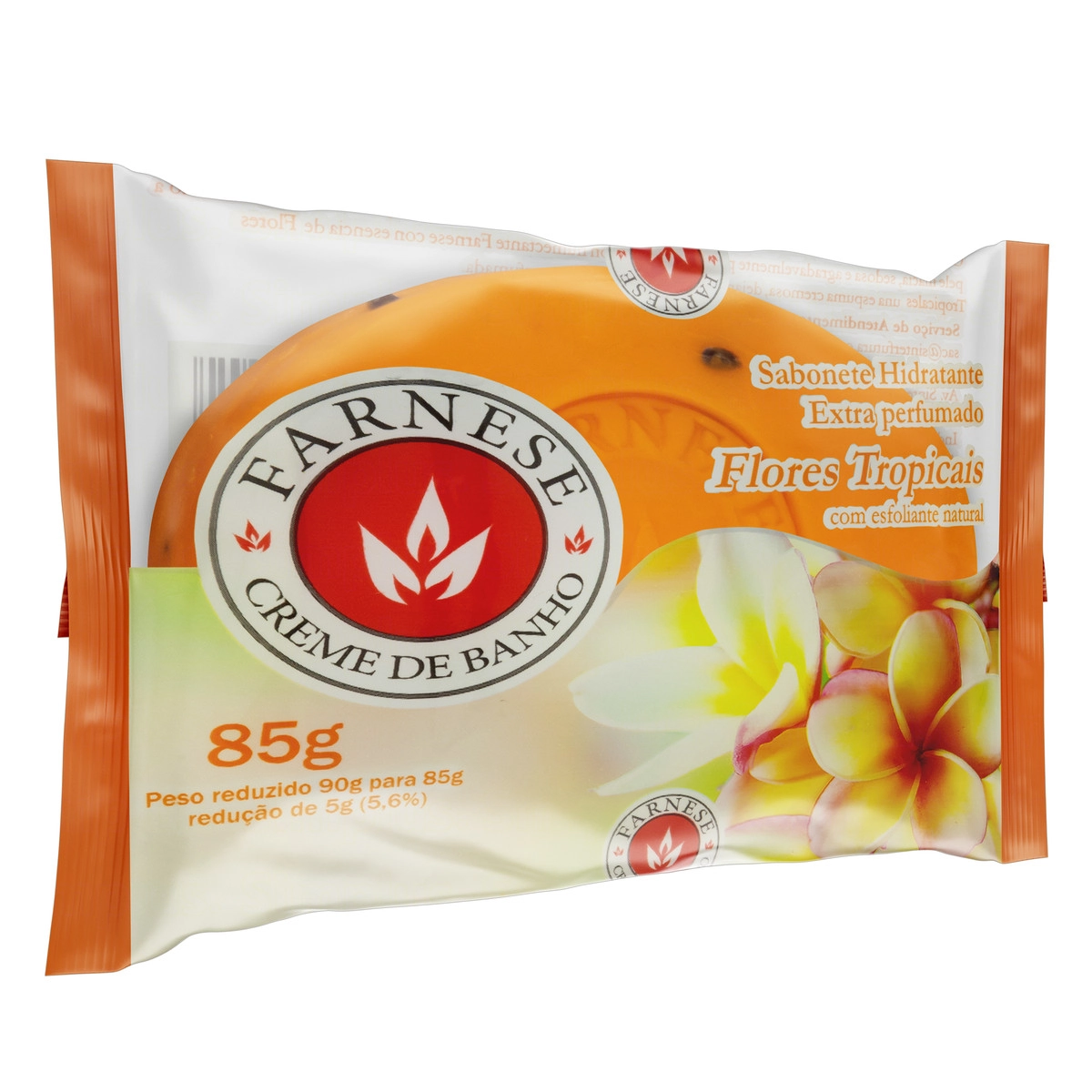 Sabonete Barra Hidratante Flores Tropicais Farnese Flow Pack 85g