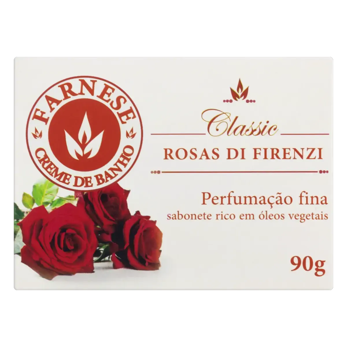 Sabonete Barra Rosas Di Firenzi Farnese Classic Caixa 90g