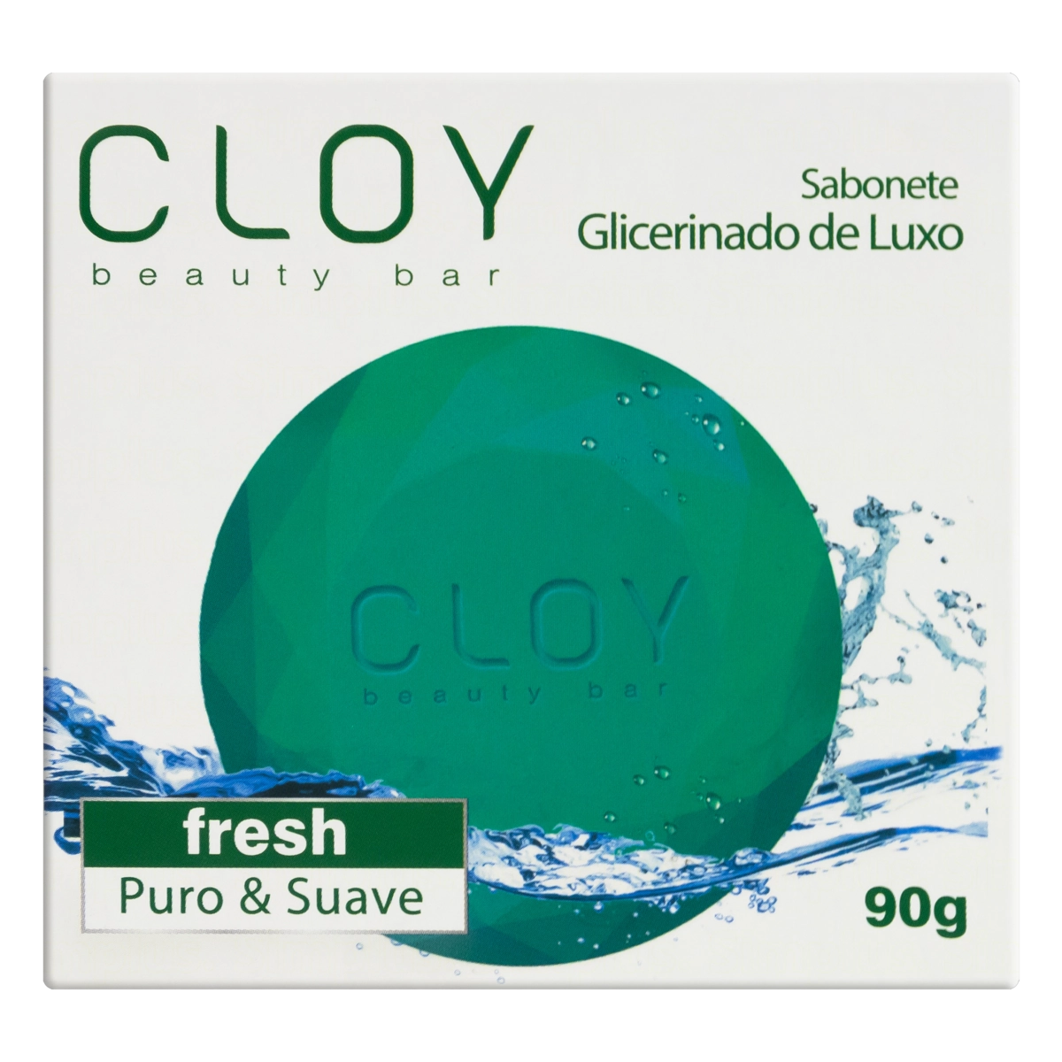 Sabonete Barra Glicerinado Fresh Cloy Beauty Bar Caixa 90g