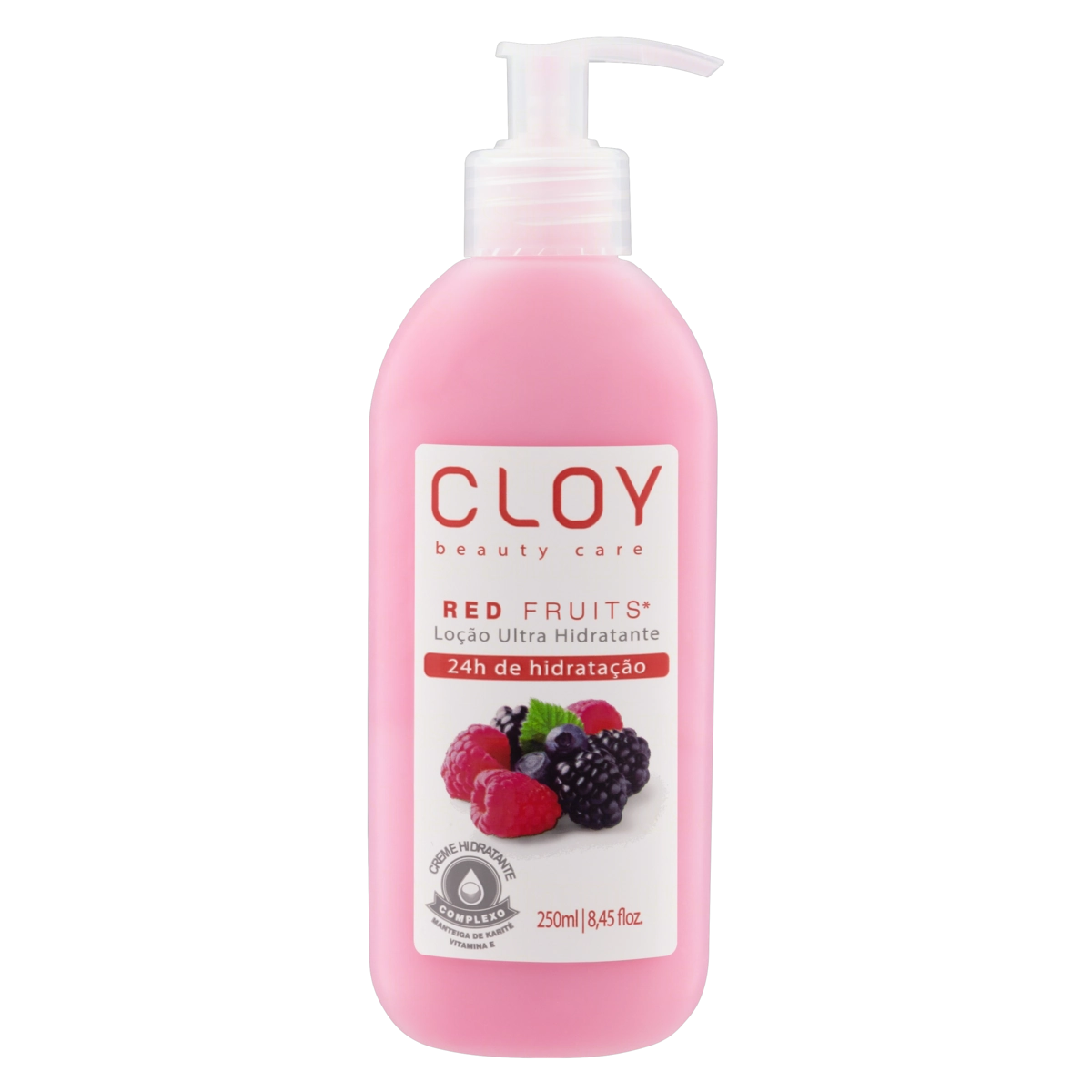 Loção Ultra Hidratante Red Fruits Cloy Beauty Care Frasco 250ml