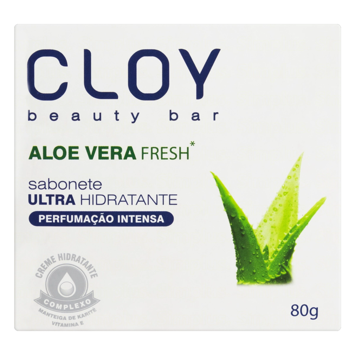 Sabonete Barra Ultra Hidratante Aloe Vera Fresh Cloy Beauty Bar Caixa 80g