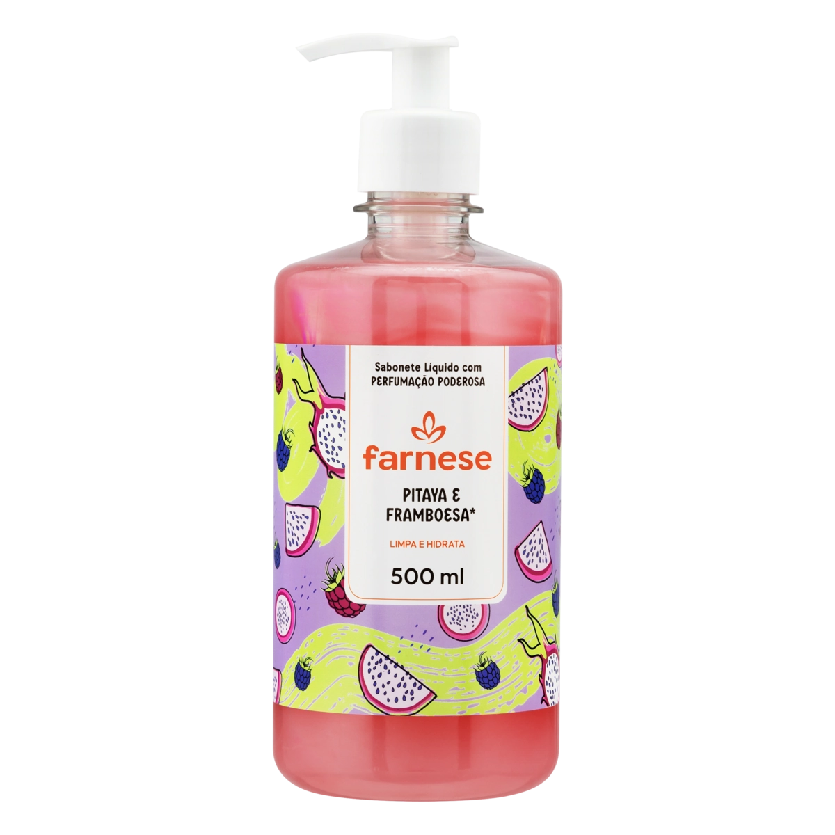 Sabonete Líquido Pitaya E Framboesa Farnese Frasco 500ml