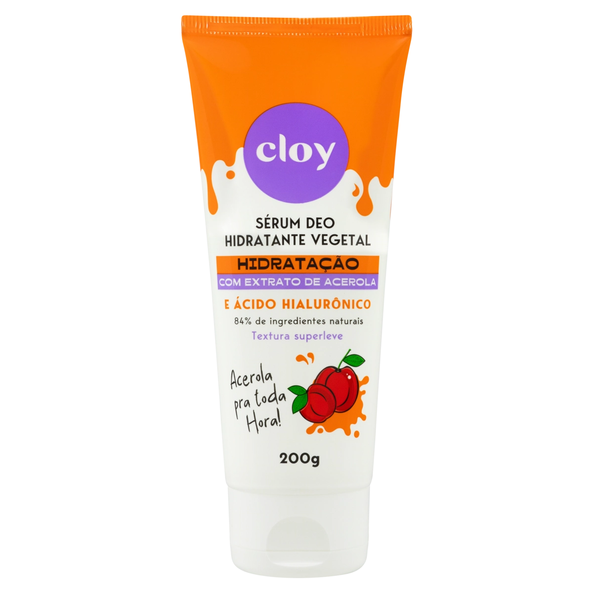 Sérum Deo Hidratante Vegetal Acerola Cloy Bisnaga 200g