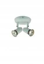 Spot New Short 2 Luzes P/lâmp. Gu10 220v Inclusas- Acabamento Branco 25ø X 16cm