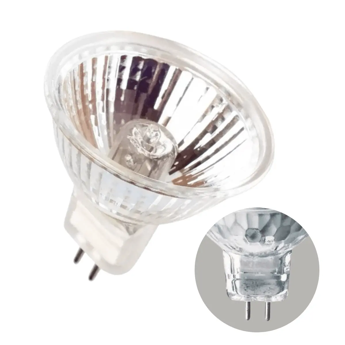 Lâmpada Halógena Mr16 Gu5.3 50w 12v Branco Quente Bronzearte