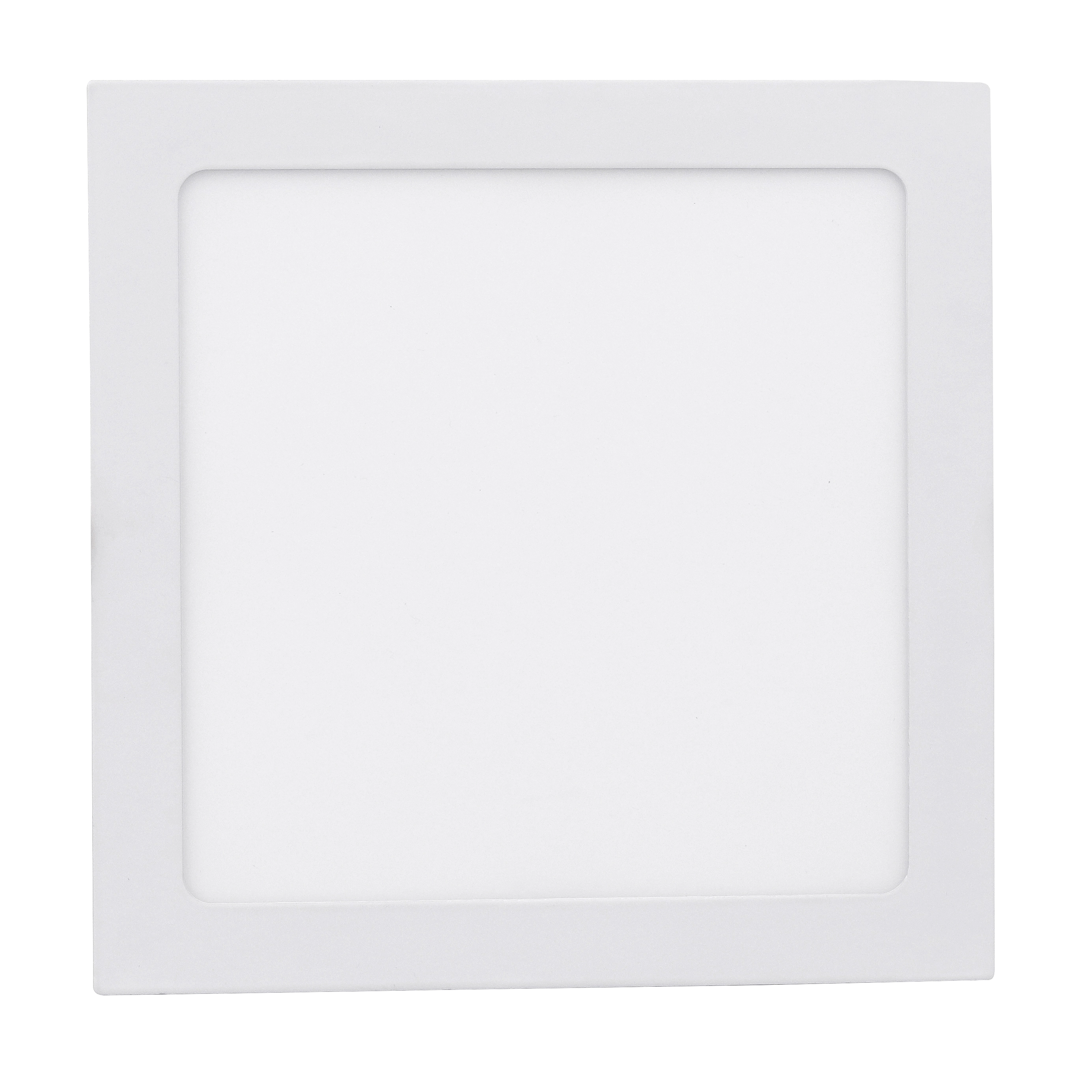 Painel de Led Embutir Quadrado Luz Amarela 18W LLUM Bronzearte 23x23cm Branco Bivolt