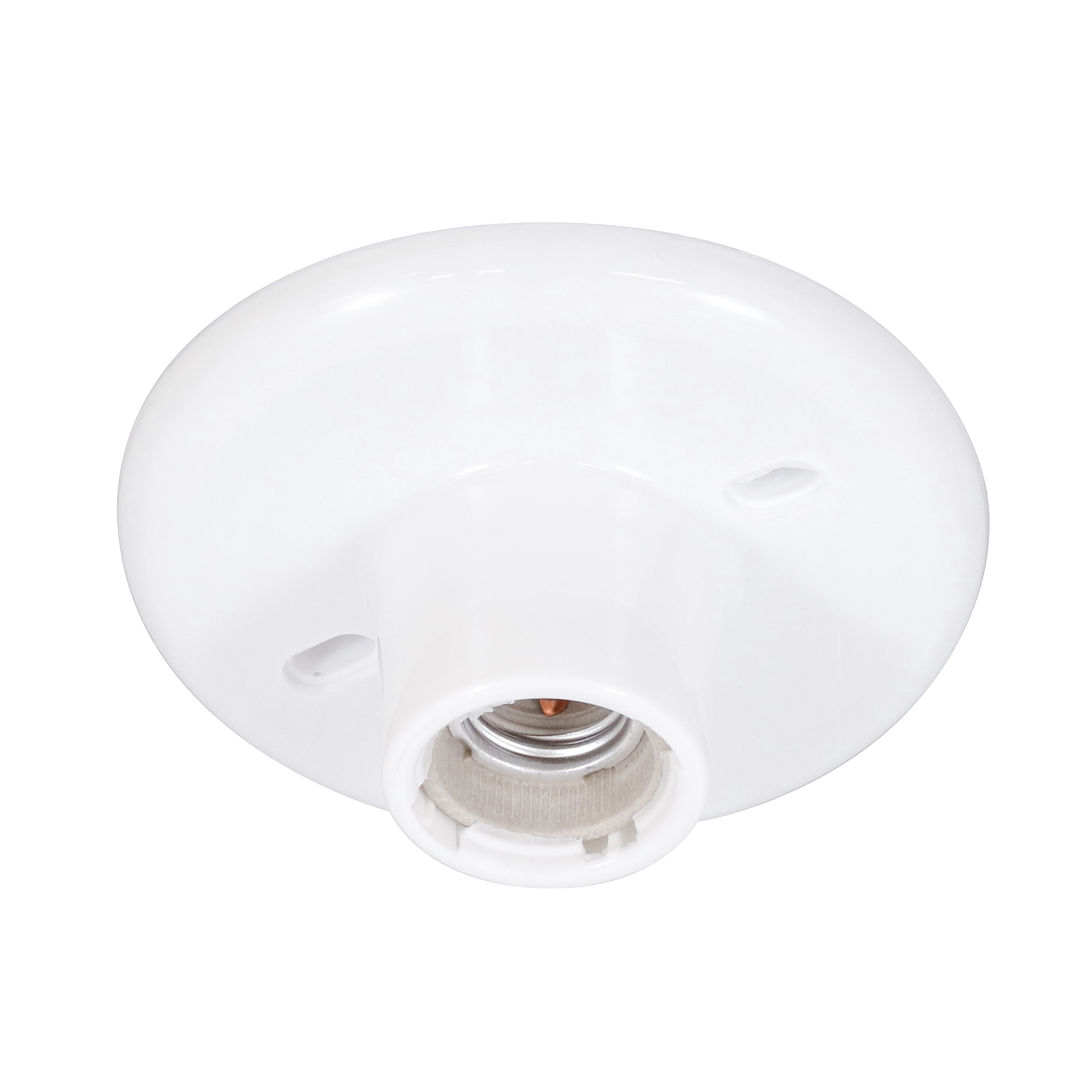 Plafonier 1 Lâmpada Branco Plástico Round Inspire