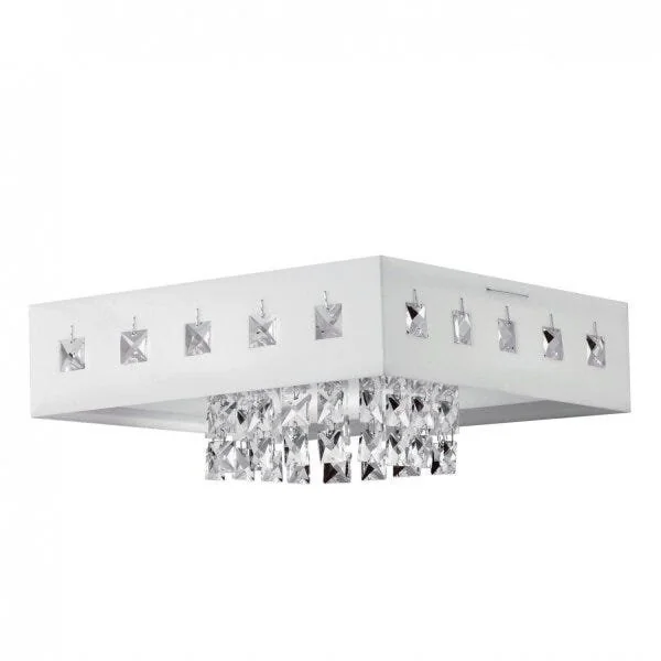 Plafon Led Sobrepor 20w Quadrado Vienna Branco Bronzearte 220v Branco