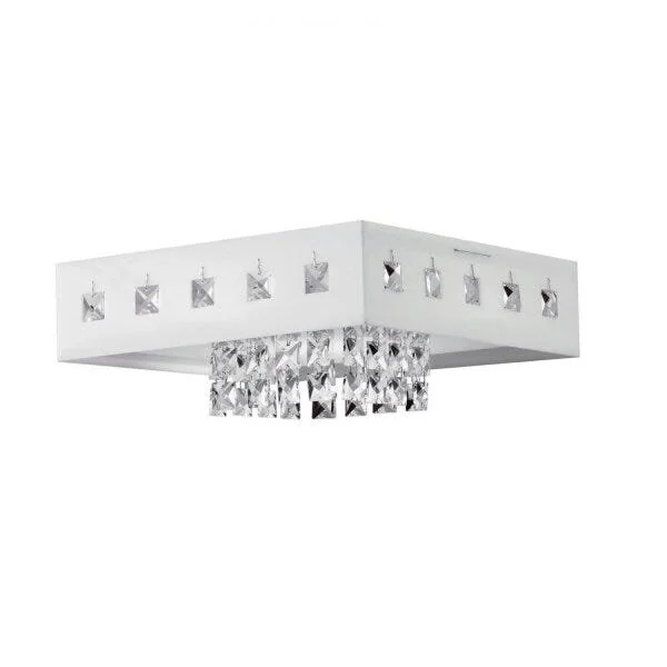 Plafon Led Sobrepor 40w Quadrado Vienna Branco Bronzearte 127v Branco