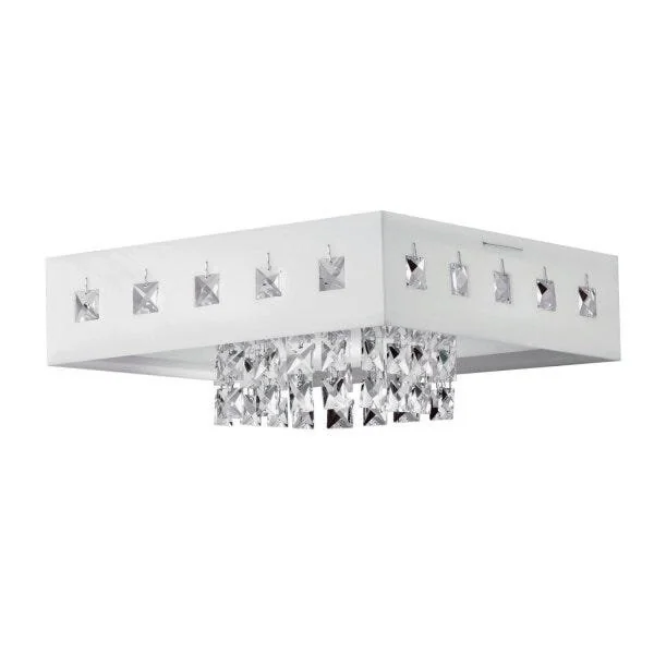 Plafon Led Sobrepor 40w Quadrado Vienna Branco Bronzearte 220v Branco