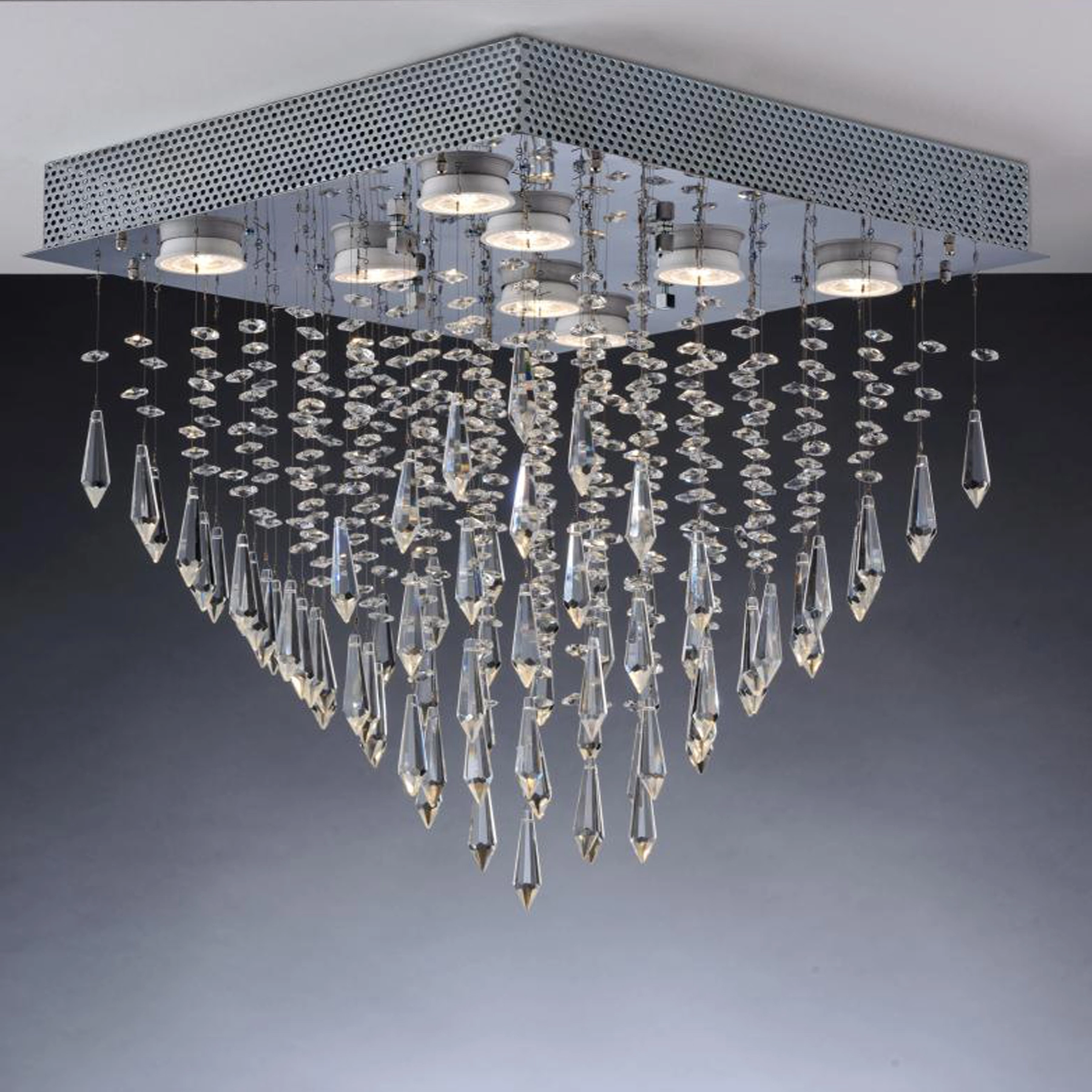Plafon 8 Lâmpadas Cinza Metal Thunder LLUM Bronzearte