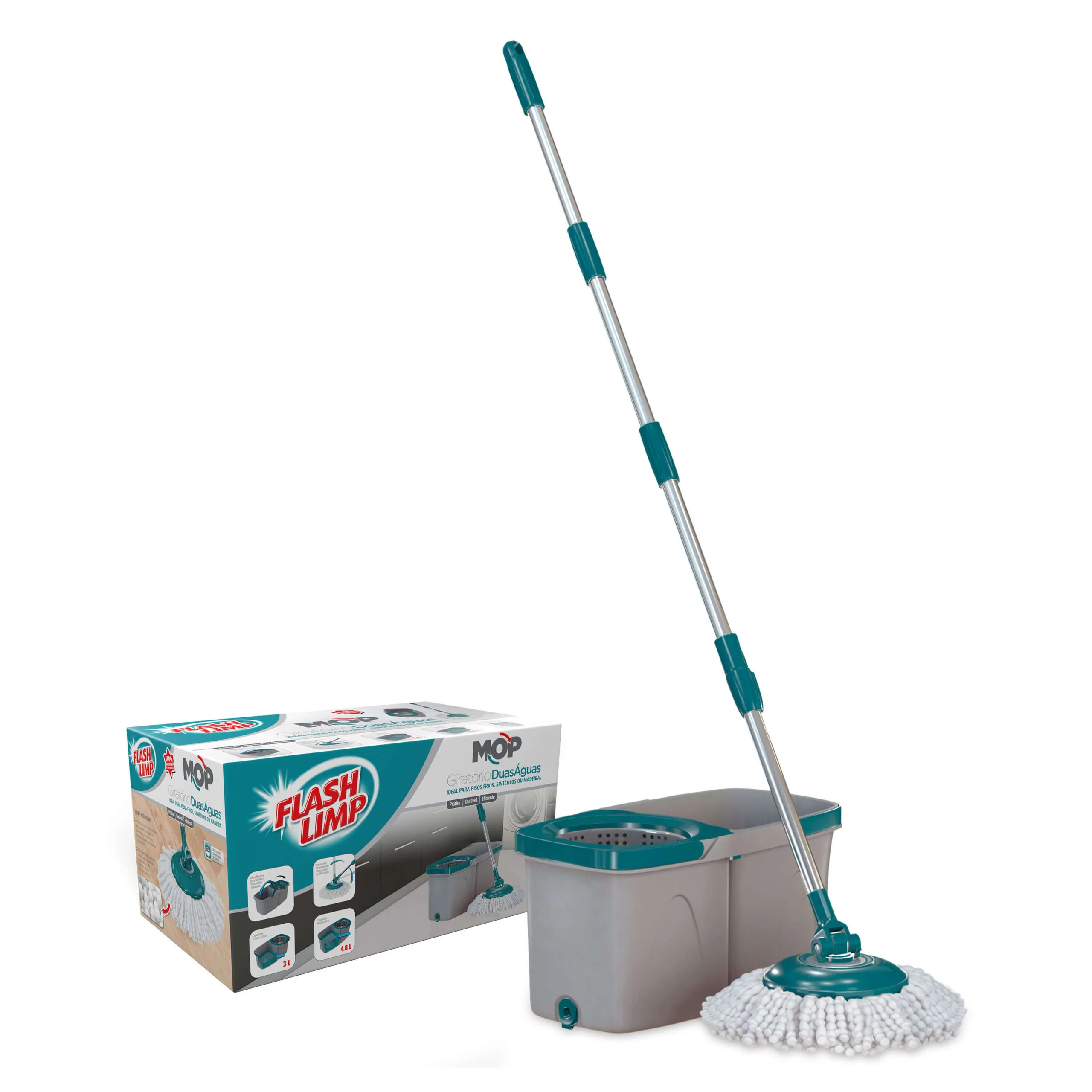 Mop Giratorio Duas Aguas Fit Flashlimp