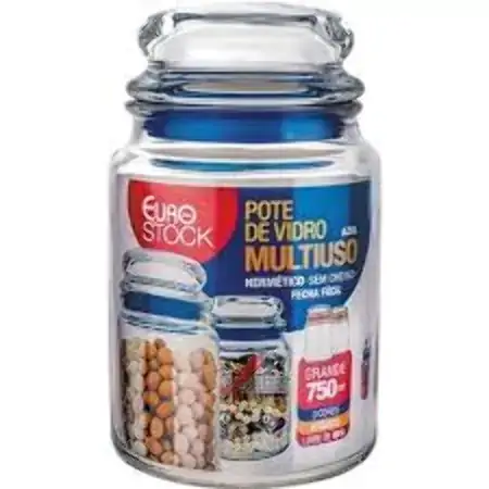 Pote Vidro Multiuso Euro Sortido 750ml