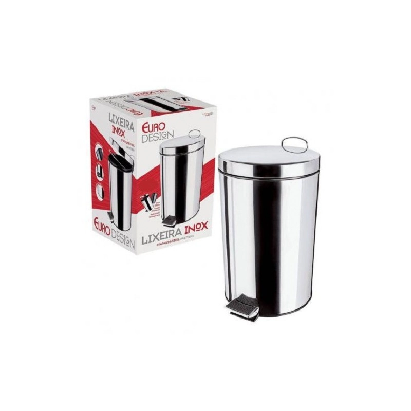 Lixeira Euro Design Inox C/pedal 3l