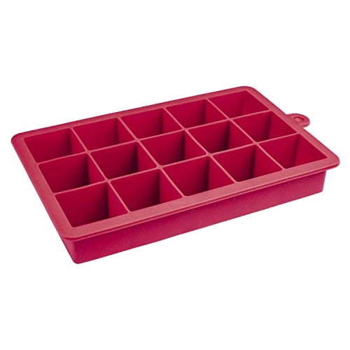 Forma Gelo Silicone Euro Vermelha