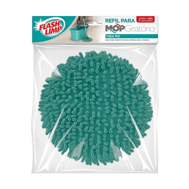 Refil para Mop Giratório Tira Pó FlashLimp Tira Pó