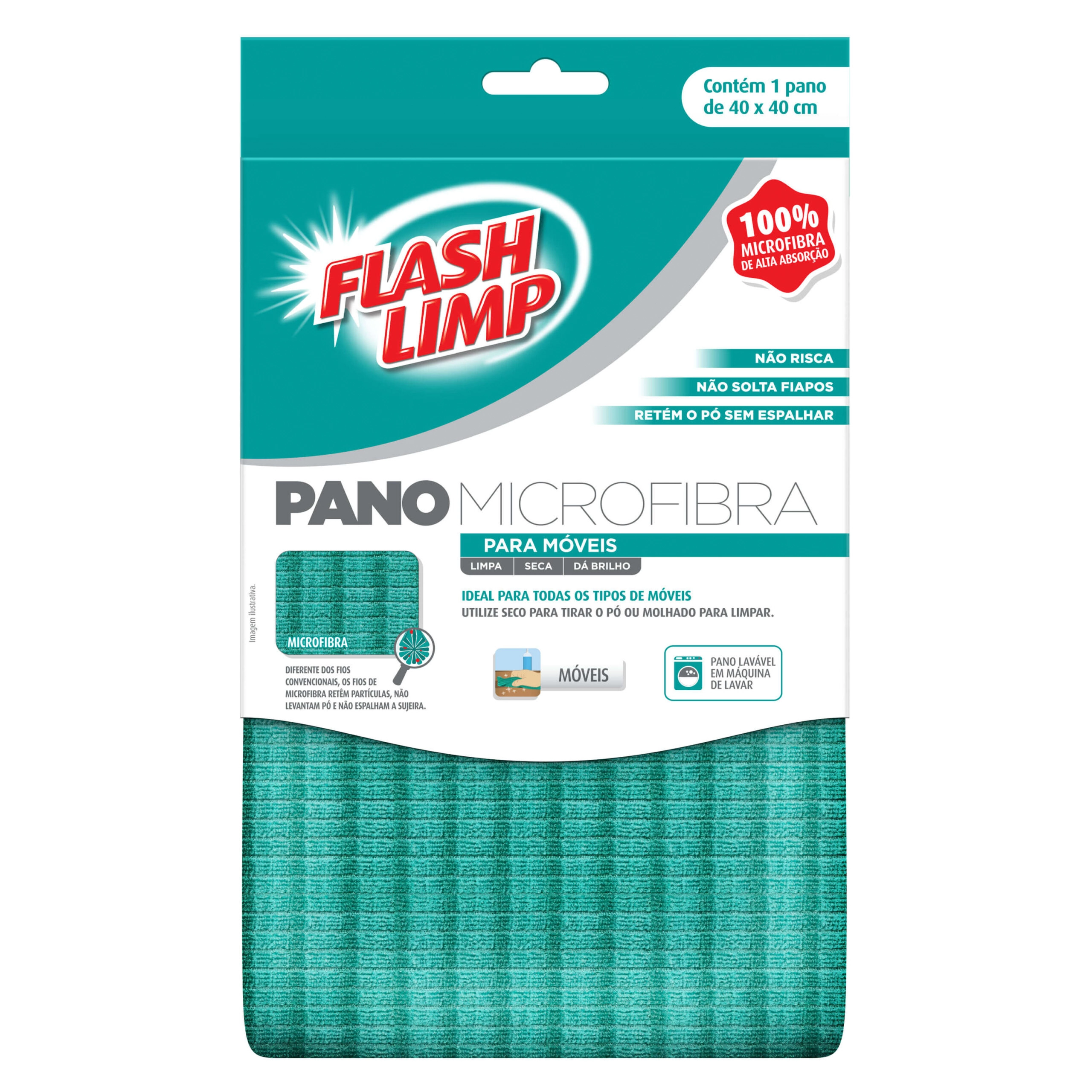 Pano Microfibra Para Móveis FlashLimp FLP6728