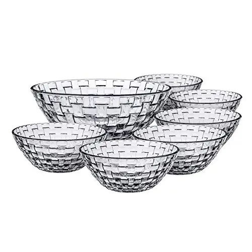 Conj Tigela De Vidro Euro Rattan 7 Pc.