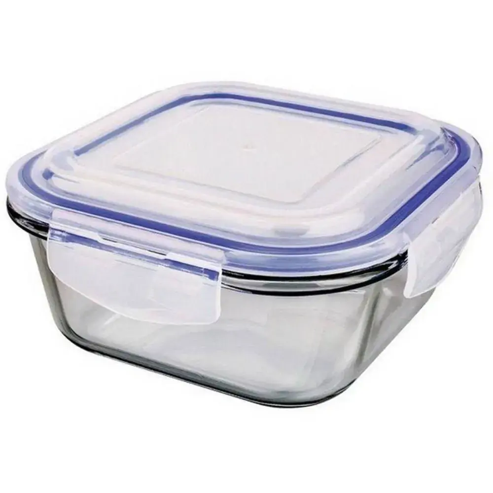 Pote Vidro Hermetico Euro Quadrado 800ml