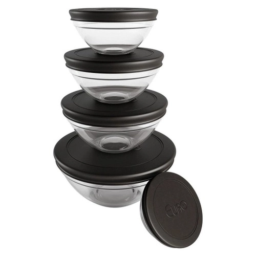 Kit 5 Bowls Vidro Vermelho