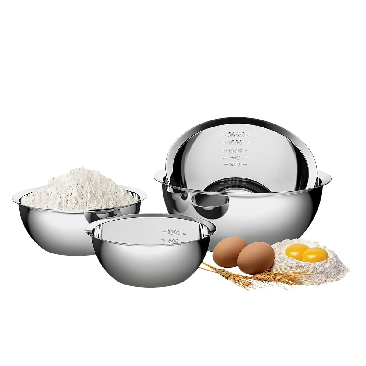 Conjunto de Tigelas em Aço Inox 4 Peças Euro IN5323