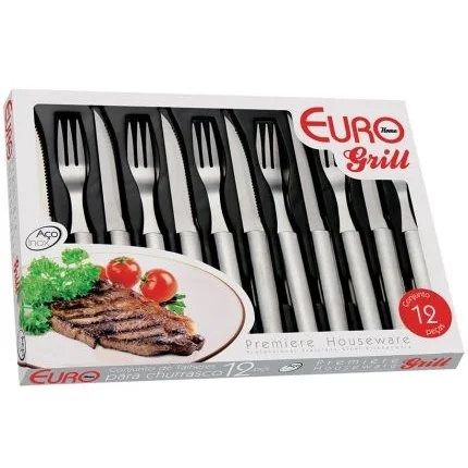 Faqueiro P/ Churrasco Euro Home Bbq6085 C/ 12 Peças