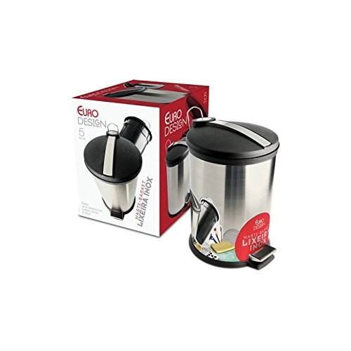 Lixeira Inox C/pedal Euro 5lt