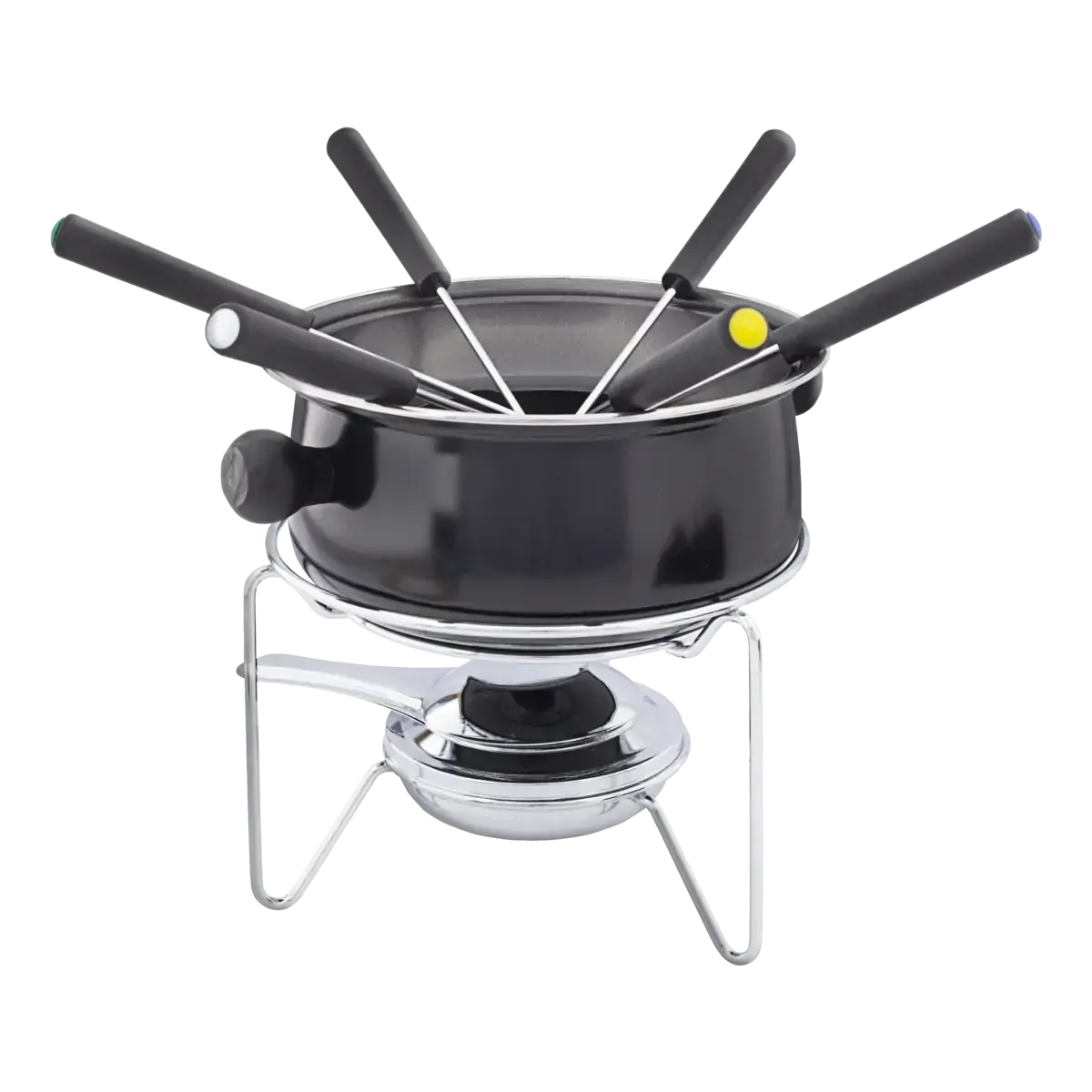 Conjunto Panela Para Fondue Preta Rich Well 10 Peças