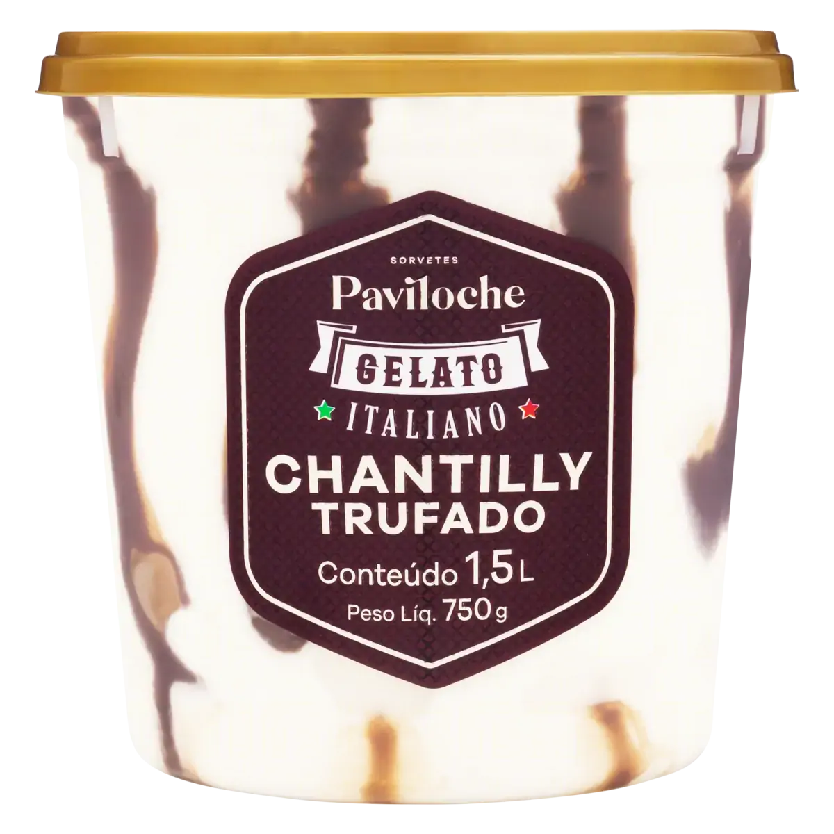 Gelato Italiano Chantilly Trufado Paviloche Pote 1,5l