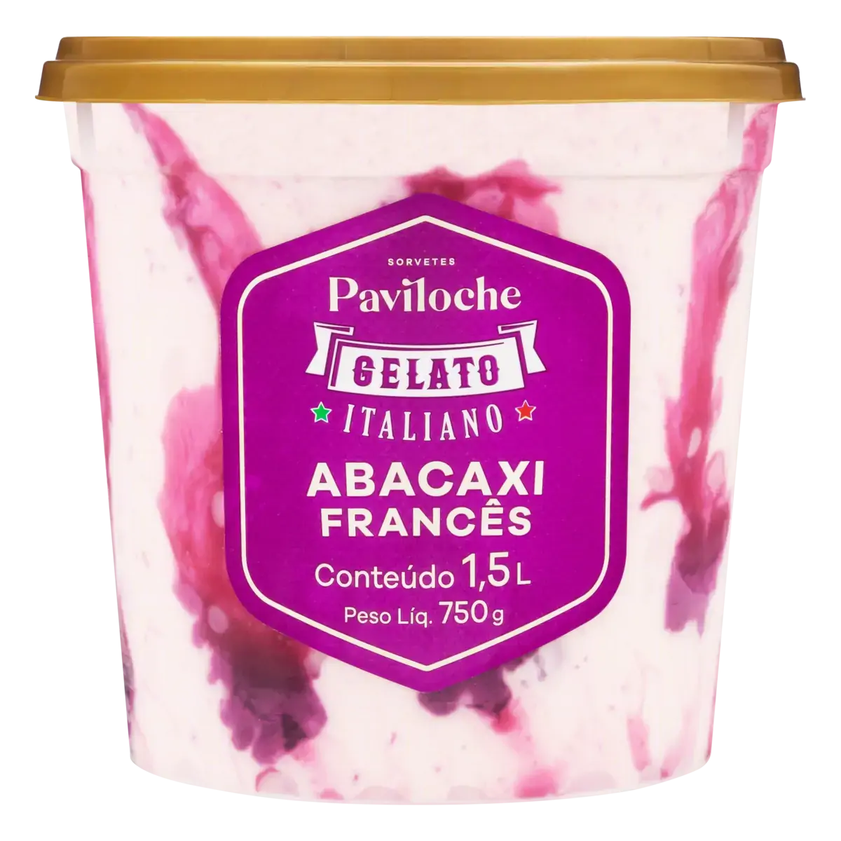 Gelato Italiano Abacaxi Francês Paviloche Pote 1,5l