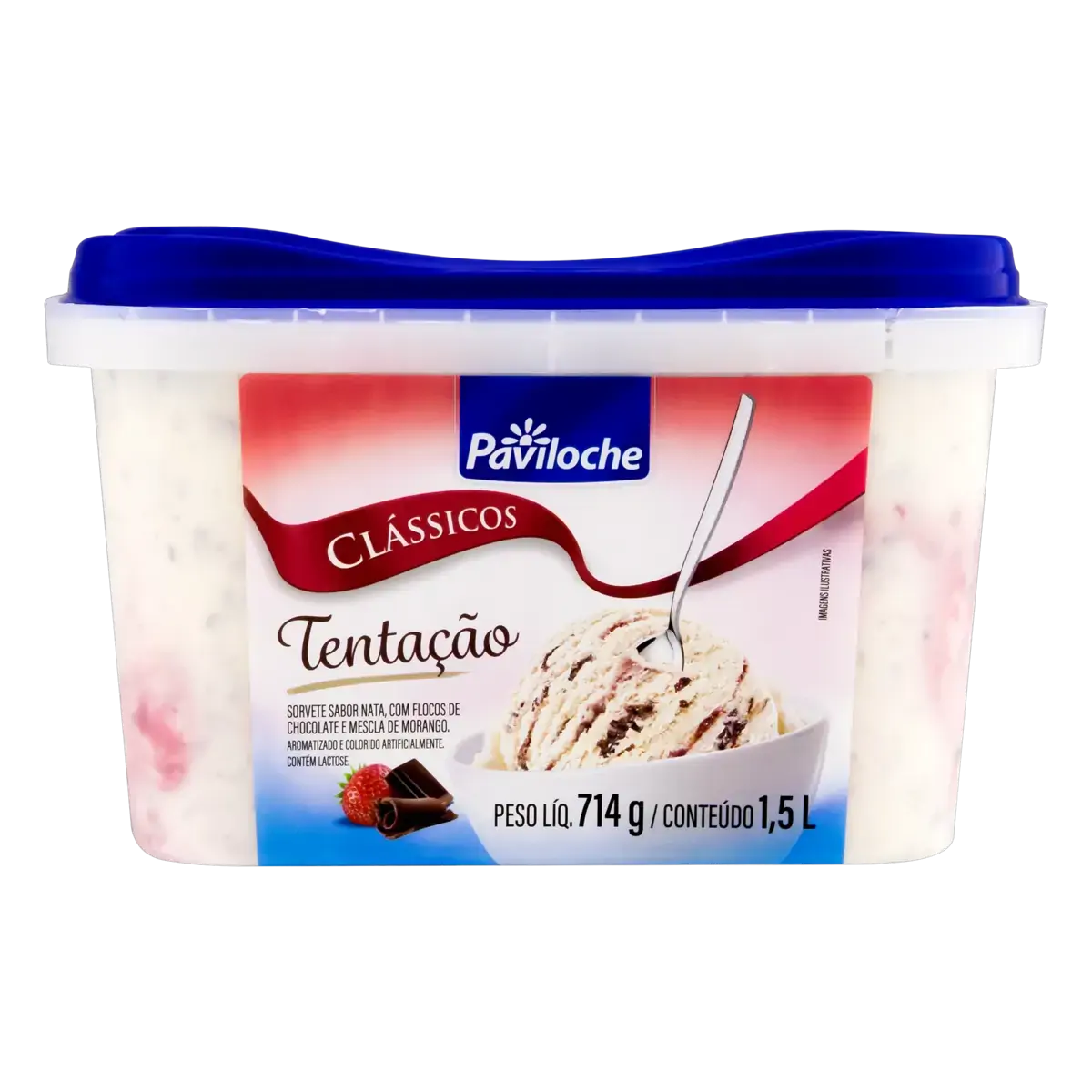 Sorvete Tentação Paviloche Clássicos Pote 1,5l