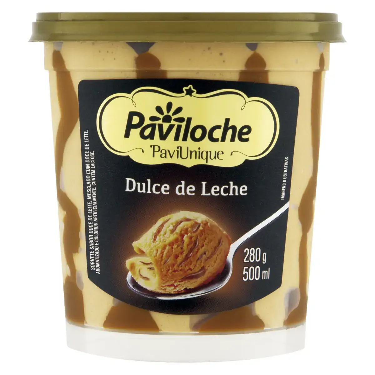Sorvete Dulce De Leche Paviloche Paviunique Pote 500ml