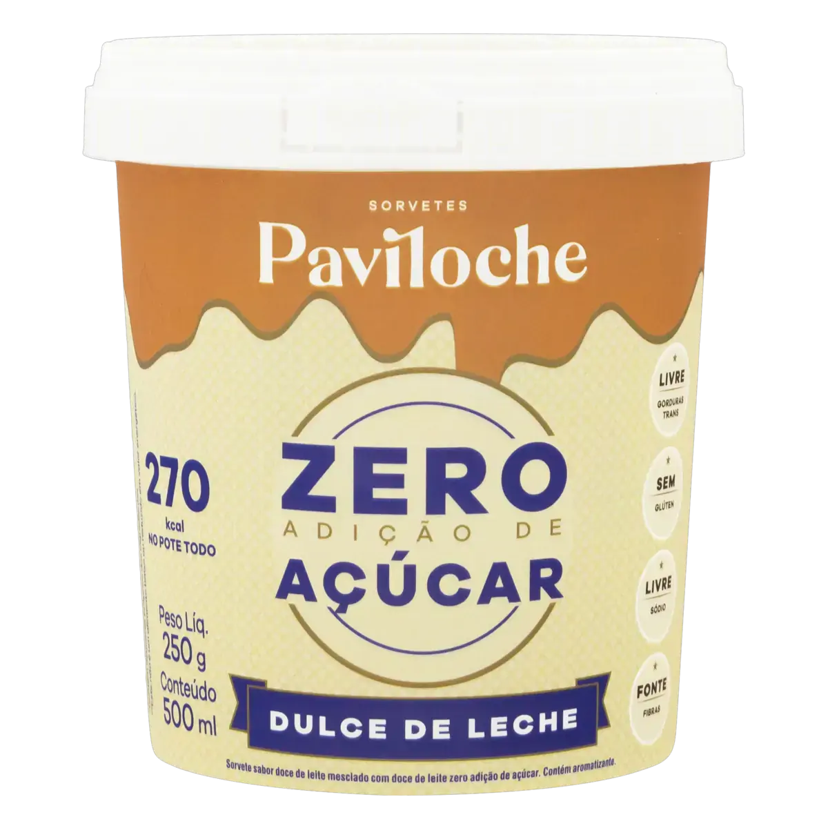 Sorvete Dulce De Leche Paviloche Pote 500ml