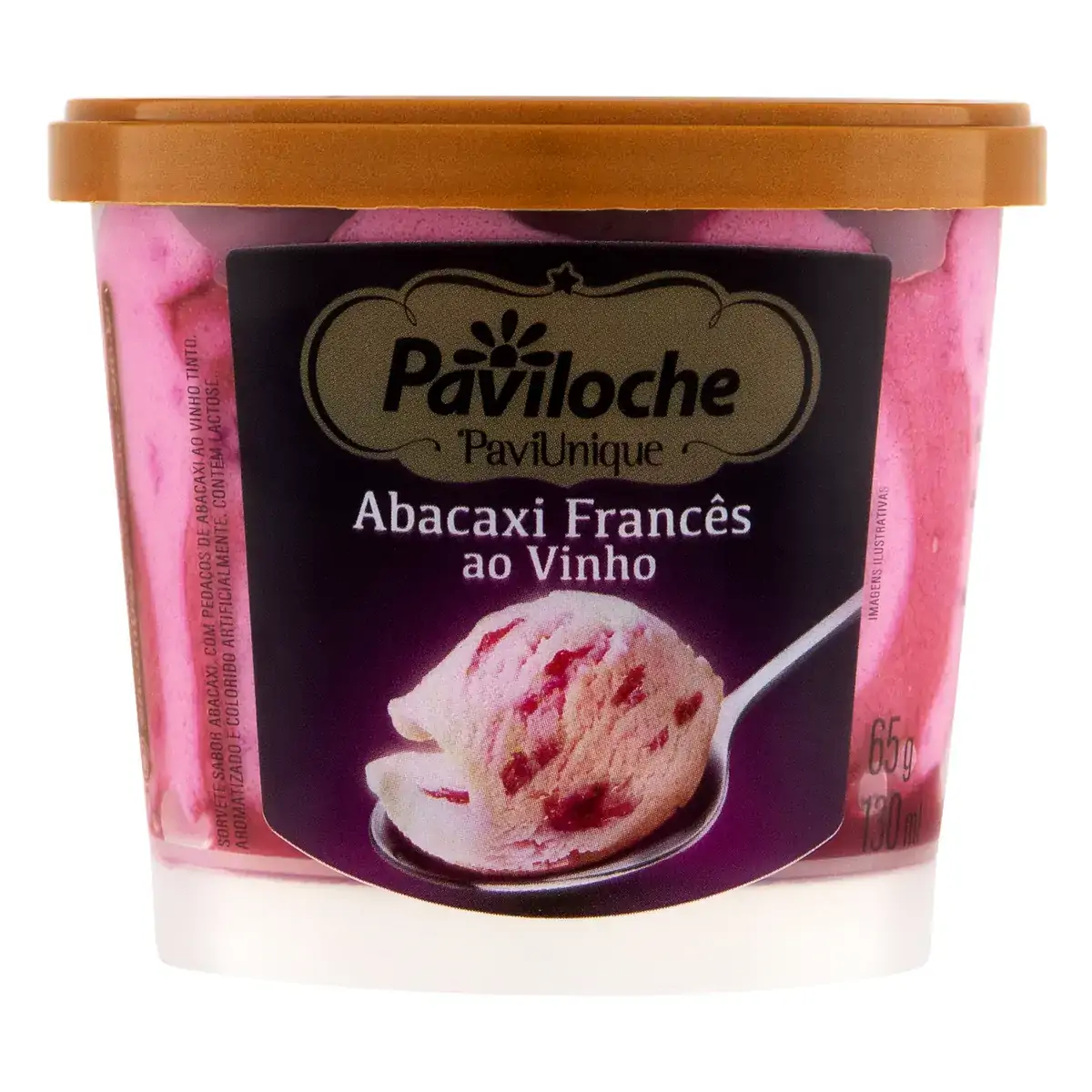 Sorvete Abacaxi Francês Ao Vinho Paviloche Paviunique Pote 130ml