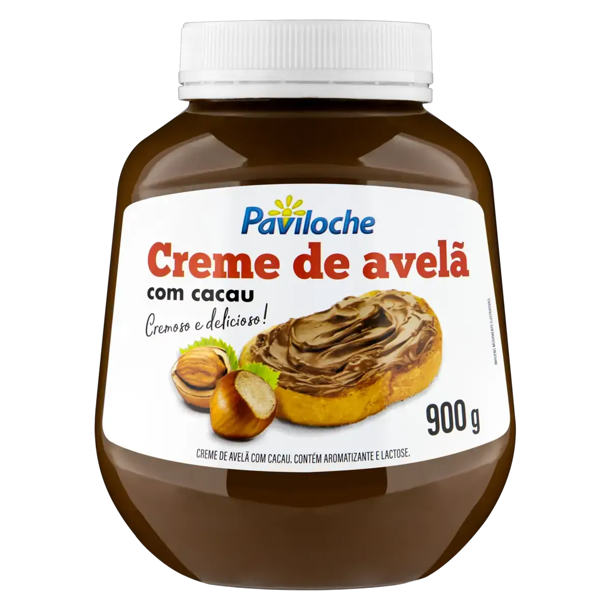 Creme De Avelã Com Cacau Paviloche Pote 900g