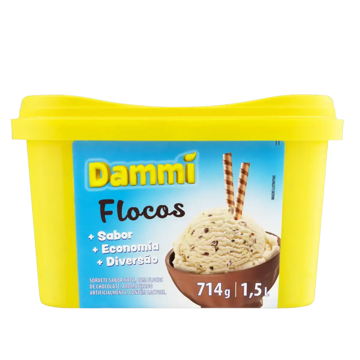 Sorvete Flocos Dammi Pote 1,5l